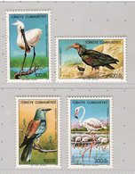 Turkey 1976, Bird, Birds, Set Of 4v, MNH** - Flamingo