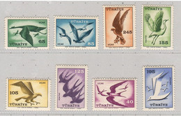 Turkey 1959, Bird, Birds, Swallow, Set Of 8v, LH* - Rondini