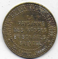 Jeton " La Paysanne Des Vosges Et Son Fils " - Professionnels / De Société