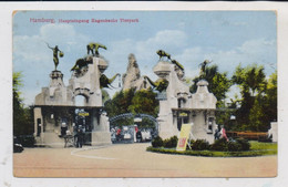2000 HAMBURG - STELLINGEN, Hagenbecks Tierpark / Zoo, Haupteingang / Kasse, Belebte Szene, 1915 - Stellingen