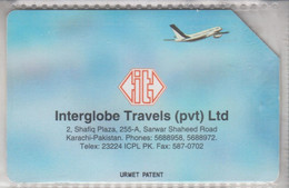 PAKISTAN 1995 IT INTERGLOBE TRAVELS LTD AVIATION URMET - Pakistán