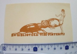 Ex-libris Exlibris Béla Petry, 1930. Nude Erotic Stag Beetle Erotique Lucane Cerf-volant - Ex Libris