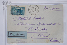 AZ9 MAROC  BELLE LETTRE  1932 PAR AVION RABAT MEDINA  A  POITIERS    FRANCE  ++ AFFRANCH. INTERESSANT - Cartas & Documentos