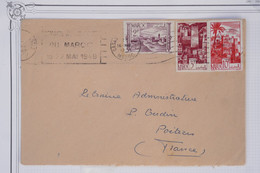 AZ9 MAROC  BELLE LETTRE  1949 PAR AVION   A  POITIERS    FRANCE  ++ AFFRANCH. INTERESSANT - Brieven En Documenten