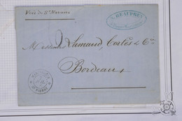 AZ9 MARTINIQUE  BELLE LETTRE RR 1866 ST PIERRE  A BORDEAUX  FRANCE  +VOIE ST NAZAIRE+++ AFFRANCH. INTERESSANT - Covers & Documents