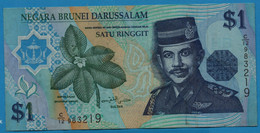 BRUNEI 1 RINGGIT DOLLAR 1996 # C/12 983219 P# 22a Sultan Hassan Al-Bolkiah I Polymer - Brunei