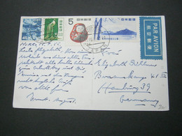 JAPAN , 1955 , Karte Mit Luftpost Nach Deutschland   Verschickt - Lettres & Documents