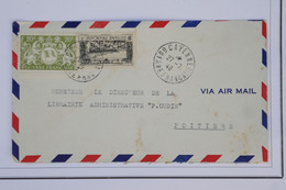 AZ9 GUYANNE  BELLE LETTRE 1948 PAR AVION  CAYENNE   A POITIERS   FRANCE  + LE 3F + AFFRANCH. PLAISANT - Lettres & Documents