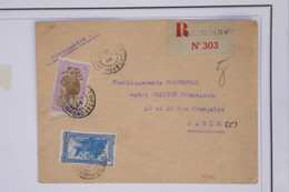 AZ9 MADAGASCAR  BELLE LETTRE RECOM. 1934 PETIT BUREAU MANANJARY ?   A PARIS  FRANCE  + + AFFRANCH. INTERESSANT - Covers & Documents