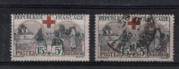 France - 2 Croix Rouge N°156 (1918 )   Neuf Charniére + Oblit - Altri & Non Classificati