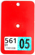 Velonummer Vignette Zürich ZH 2005 (Code 01 = Zürich) - Number Plates