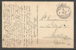 Belgique - Cachet "POSTES MILITAIRES 1" Du 9-6-25 - Carte Postale AACHEN - Rathaus - Katschhof - Storia Postale