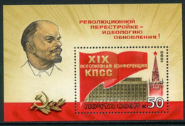 SOVIET UNION 1988 Communist Party Conference Block MNH / **  Michel Block 201 - Blocks & Kleinbögen