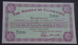 GUERNSEY, P 42c , 10 Shillings 1966 , EF , Clean Note , The Only One On Delcampe - Guernesey