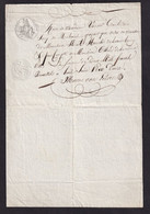 175/37 - Document Sur Papier Fiscal BRUXELLES 1812 - Reçu De Mr Hencké à LUXEMBOURG Pour Mr Tillard De LUXEMBOURG - ...-1852 Prefilatelia