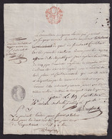 178/37 - Document Sur Papier Fiscal MINUTE GAND An 4 - TTB Texte Sur Une Saisie D'alcool Appartenant à L' Armée - 1794-1814 (Periodo Frances)