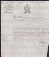 190/37 - Document Imprimé Avec Entete - Le Maire De La Commune De VERREBROEK 1806 Vers TERMONDE - 1794-1814 (French Period)