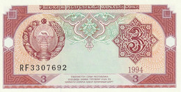 Uzbekistan 3 Sum Banknote, 1994, P-74 - Oezbekistan