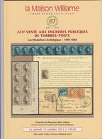 LA MAISON WILLIAME 243 Eme Vente COLLECTION M LEBRUN   LES MEDAILLONS DE BELGIQUE 1849 1866 - Catalogues For Auction Houses