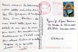 Timbre , Stamp  " Paysage : Aspendos , Antalya " Sur Cp , Carte , Postcard Du 11/??/2012 - Storia Postale