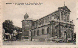 Andenne Vue Générale De La Collégiale Ste Begge Et Porte St Etienne Voyagé Dans Une Enveloppe En 1944 - Andenne