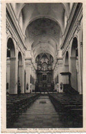 Andenne Vue Intérieur De La Collégiale Carte Festonnée Lieu De Pélerinage Pour Les Enfants Ne Sachant Pas Marcher 1944 - Andenne