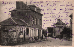 St Saint-Pierre-des-Fleurs (Eure) Route De Neubourg, Quartier De L'Eglise, Café, Sellerie - Cliché Rameil - Other & Unclassified