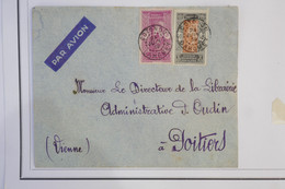 AZ10 AOF DAHOMEY BELLE LETTRE  1939 COTONOU  A  POITIERS FRANCE + AFFRANCH. PLAISANT - Briefe U. Dokumente