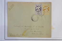 AZ10 AEF BELLE LETTRE FRANCE LIBRE 1945 P.L.M  BRAZZAVILLE  A  COATREVEN   FRANCE ++ 4 ET 5 F   ++ AFFRANCH. PLAISANT - Cartas & Documentos