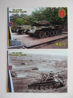 2 PCs Odessa And Odessa Region Tank T-34-85 Modern PC - Guerra 1939-45