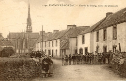 PLONEVEZ PORZAY ENTREE DU BOURG ROUTE DE CHATEAULIN 1931 - Plonévez-Porzay