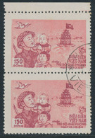 VIETNAM 1955, Liberation Of The Capital Hanoi, 150 D Pink/brown-red (soldier With Children, In The Background VARIETY - Vietnam