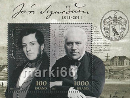 Iceland - 2011 - Jon Sigurdsson, Leader Of Liberation Movement - 200 Years Anniversary - Mint Souvenir Sheet - Unused Stamps