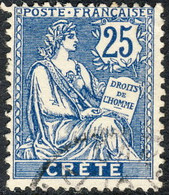 Crète 1902. Bureaux Français ~ YT 9 - 25 C. Type Mouchon - Gebraucht