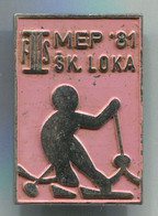 Ski Skiing - FIS 1981. European Championships  Škofja Loka Slovenia, Vintage Pin Badge Abzeichen, D 40 X 25 Mm - Sports D'hiver