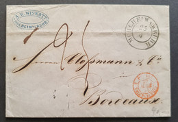 Deutschland 1851, Ausland Brief MÜHLHEIM A.D. RUHR Gelaufen Bordeaux - [1] Voorlopers