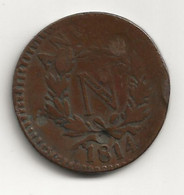 Siège D'ANVERS - 5 Centimes - 1814 - B/TB - Monnaie Obsidionale - Frappe Monnaie - 1814 Asedio De Amberes