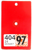 Velonummer VIGNETTE Velovignette Neuenburg Neuchâtel NE 1997 (Code 24 = NE) - Nummerplaten