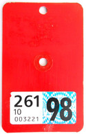 Velonummer Velovignette Fribourg FR 1998 (Code 10 = FR) - Placas De Matriculación