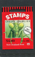 NEW ZEALAND - 1997  $ 4.00  BOOKLET  INSECTS  MINT NH SG SB88 - Postzegelboekjes