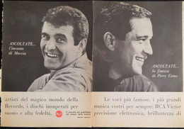 1963 - Dischi RCA MECCIA PERRY COMO - 2 Pag. Pubblicità Cm. 13 X 18 - Manifesti & Poster