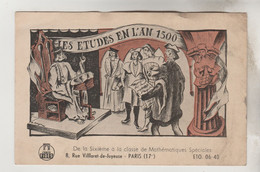 CPSM PARIS 17° ARRONDISSEMENT PUBLICITE GRANDES ECOLES - COURS FIDES 8 Rue Villaret De Joyeuse : Les Etudes En L'An 1500 - Arrondissement: 17