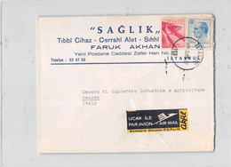 AG1648 01  INSTANBUL SAGLIK TO GENOVA - AIR MAIL - Covers & Documents