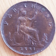 GROOT-BRITANNIË : FARTHING 1881 KM 753 - Other & Unclassified