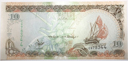 Maldives - 10 Rufiyaa - 1998 - PICK 19a - NEUF - Maldive