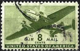 United States 1944 - Mi 501 - YT Pa 27 ( Airplane Twin-Motored ) - 2a. 1941-1960 Used