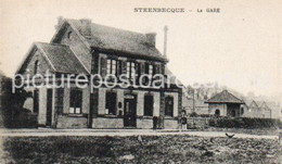 STEENBECQUE LA GARE OLD B/W POSTCARD FRANCE RAILWAY STATION - Nord-Pas-de-Calais