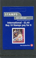 NEW ZEALAND - 2011  $ 21.40  BOOKLET  CHRISTMAS  MINT NH - Postzegelboekjes