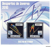 Olympische Spelen  2010 , Guinea Bissau  - Blok ( Zegels Zilver )  Postfris - Winter 2010: Vancouver