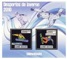 Olympische Spelen  2010 , Guinea Bissau  - Blok ( Zegels Goud )  Postfris - Winter 2010: Vancouver